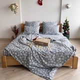 Сімейний комплект постільної білизни Lelit - Gray Snowflake Ранфорс головне фото