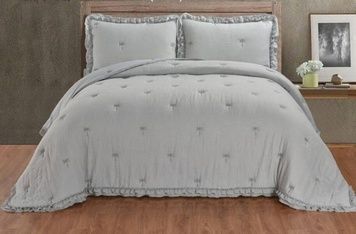 Муслінове покривало Maison Luxe Gri 240х260 см+2 наволочки 50х70 см головне фото