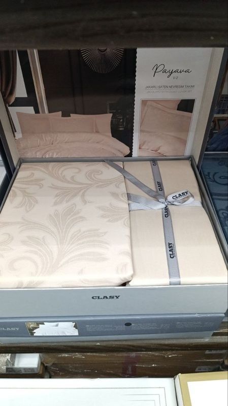 Євро комплект Clasy Payava Beige 220 TC Жаккард головне фото