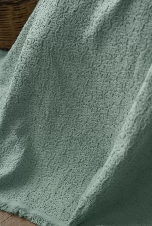 Літня постільна білизна з пледом First Choice Lude Harborgrey Варена бавовна головне фото