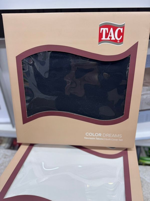 King Size комплект TAC Basic Black 220 TC Сатин головне фото