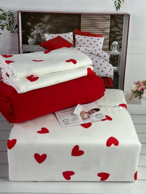 Євро комплект Romeo Home Love Red Фланель головне фото