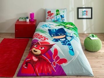 Підлітковий комплект Disney TAC PJ Masks Super Team Ранфорс / простирадло на резинці головне фото
