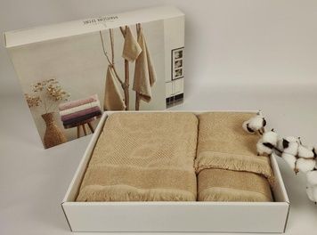 Подарунковий набір рушників Maison D`or Flora beige, 3 шт. головне фото