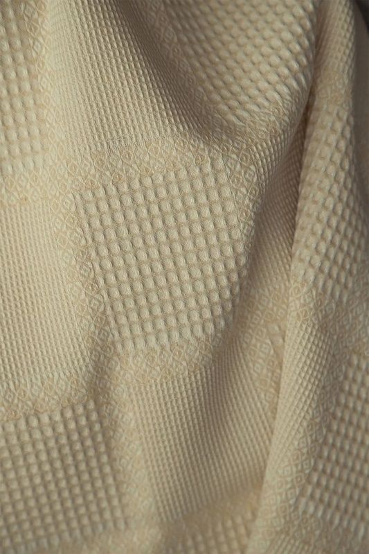 Літній євро комплект з піке Issimo Home Summerpunch Beige / простирадло на резинці головне фото