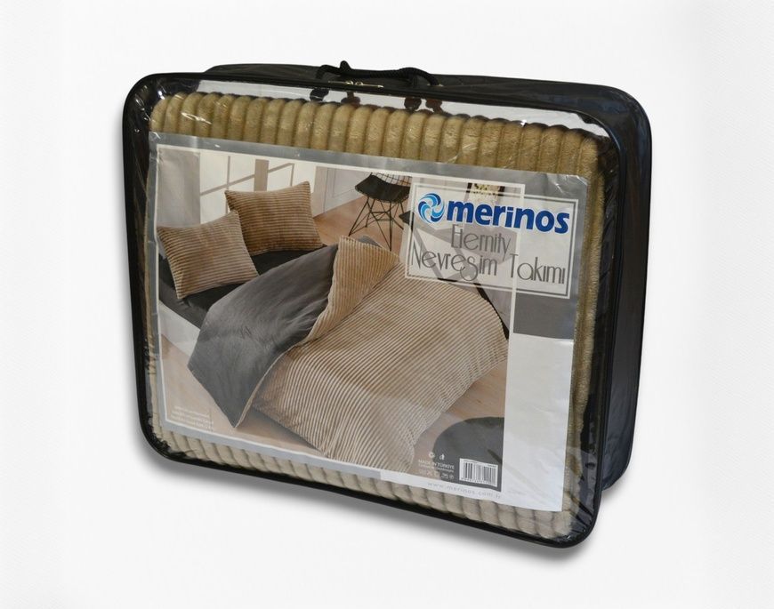 Євро комплект Merinos Eternity Bej Мікрофібра Плюш головне фото