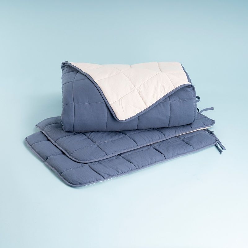 Комплект ковдра 220x240 см + 2 подушки + 2 наволочки Othello Egeo Life Denim головне фото