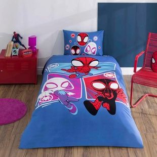 Підлітковий комплект Disney TAC Spiderman Adventure Ранфорс / простирадло на резинці головне фото