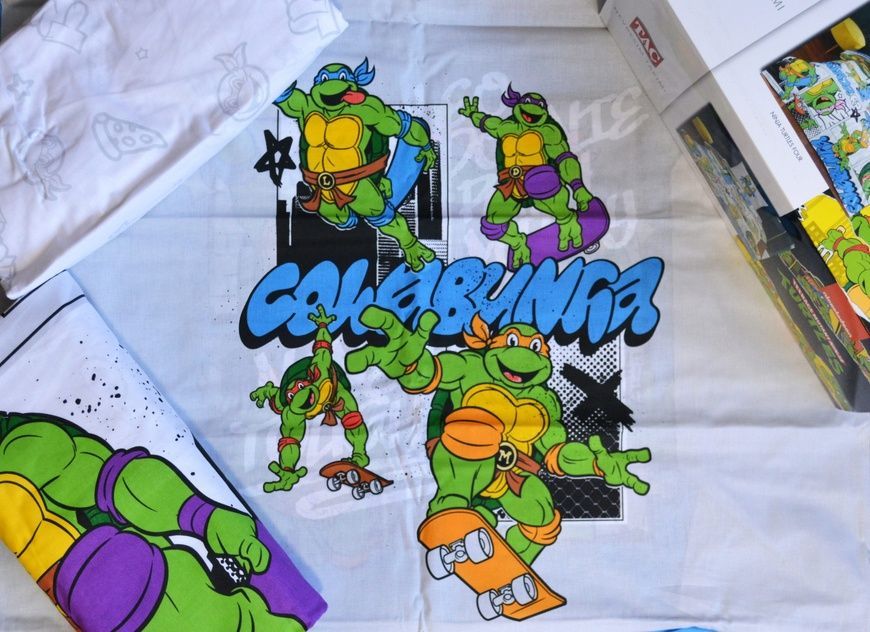 Подростковый комплект Disney TAC Ninja Turtles Four Ранфорс / простынь на резинке главное фото
