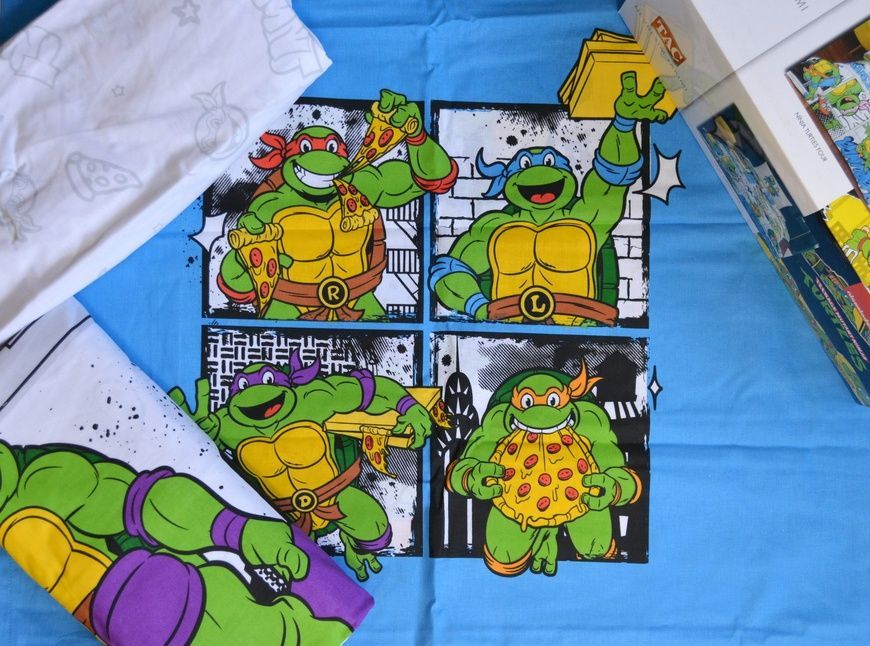 Подростковый комплект Disney TAC Ninja Turtles Four Ранфорс / простынь на резинке главное фото