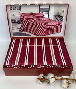 Двоспальний Євро комплект - Maison D'or Loire Linens Red Сатин Преміум 6566689 фото