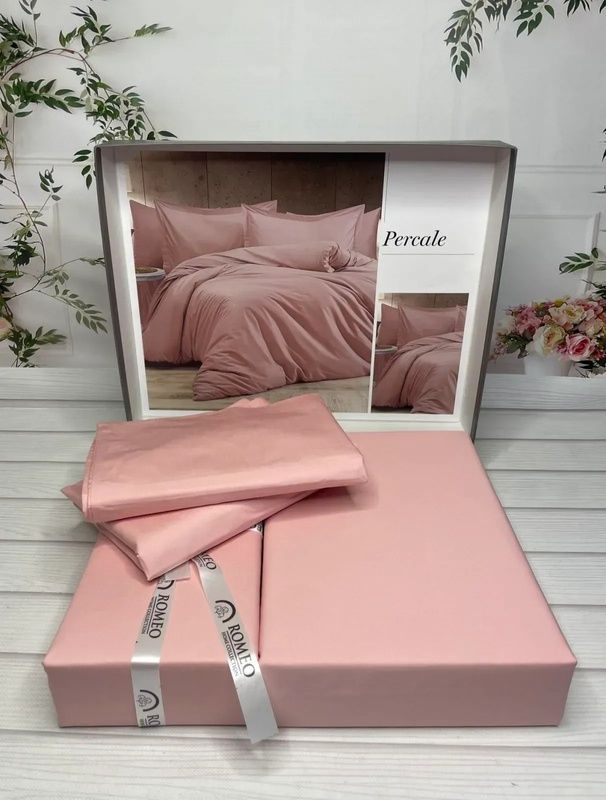 Євро комплект Romeo Home Percale Koral 300 TC Сатин головне фото