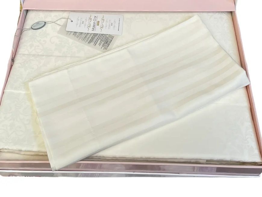 Євро комплект Maison D'or Pearl Linens Ecru 300 TC Сатин-Бамбук головне фото